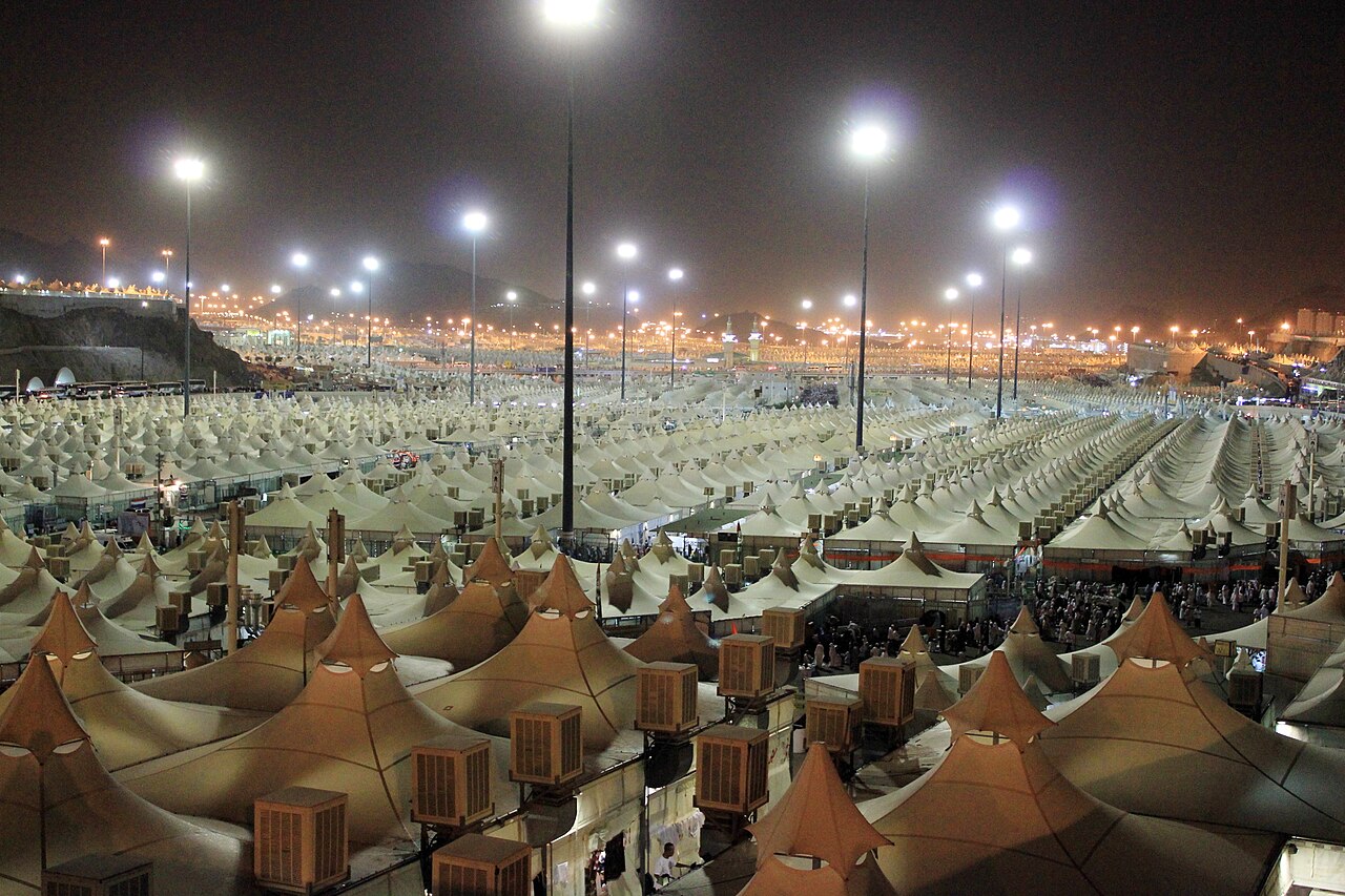 Pilgrims' tents in Mina during Hajj